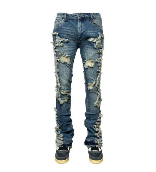Heavy rip denim