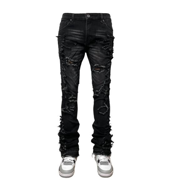 Heavy rip denim