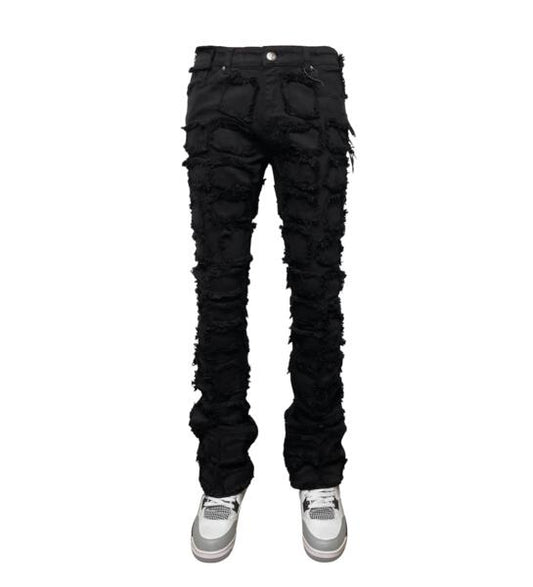 Vicious denim stack pants