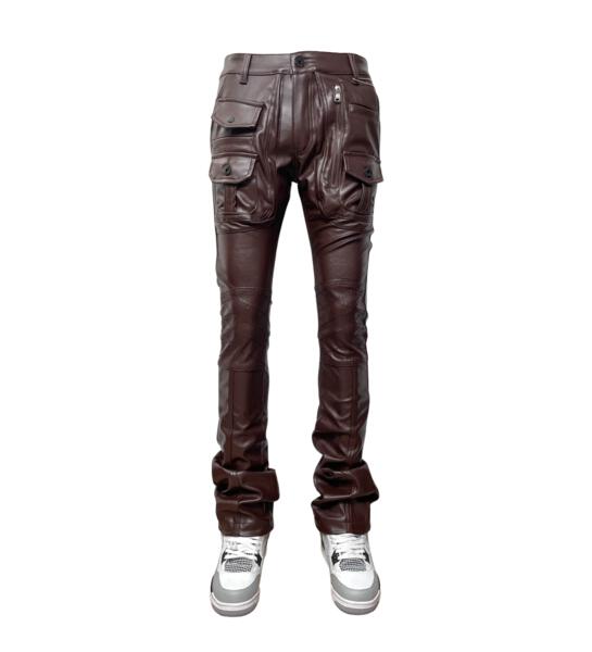 Vegan coated leather rider pant