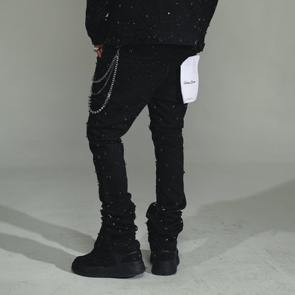 Embellished Flare  Denim Black by Vicious - 2