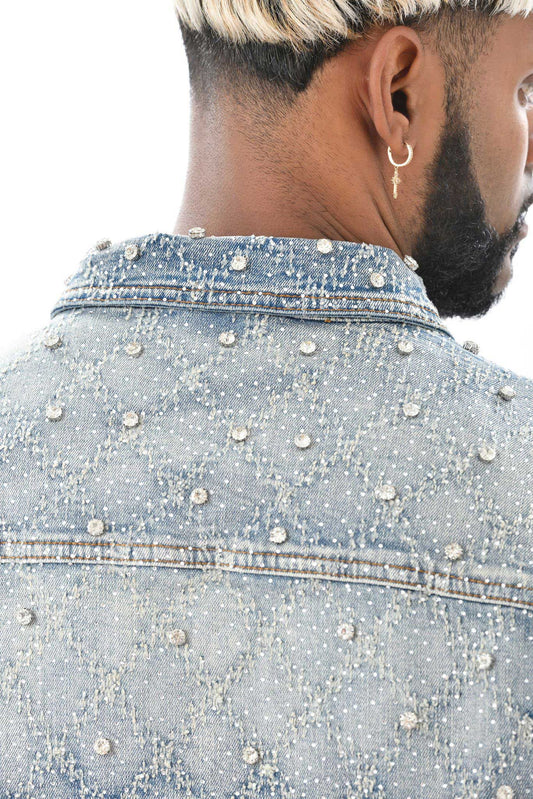 Embellished jean jacket