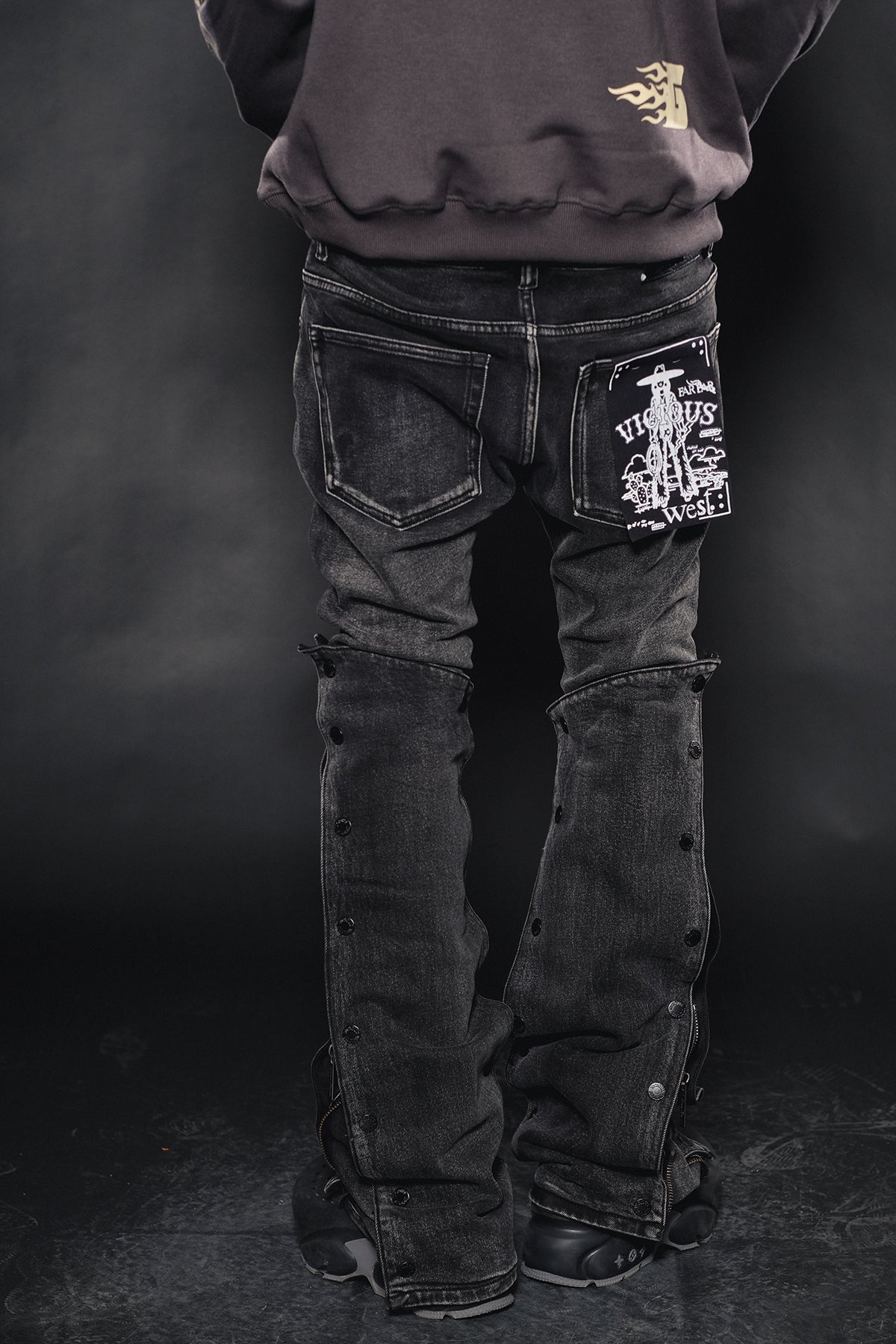 Flare Fit Vintage Black by Vicious - 4