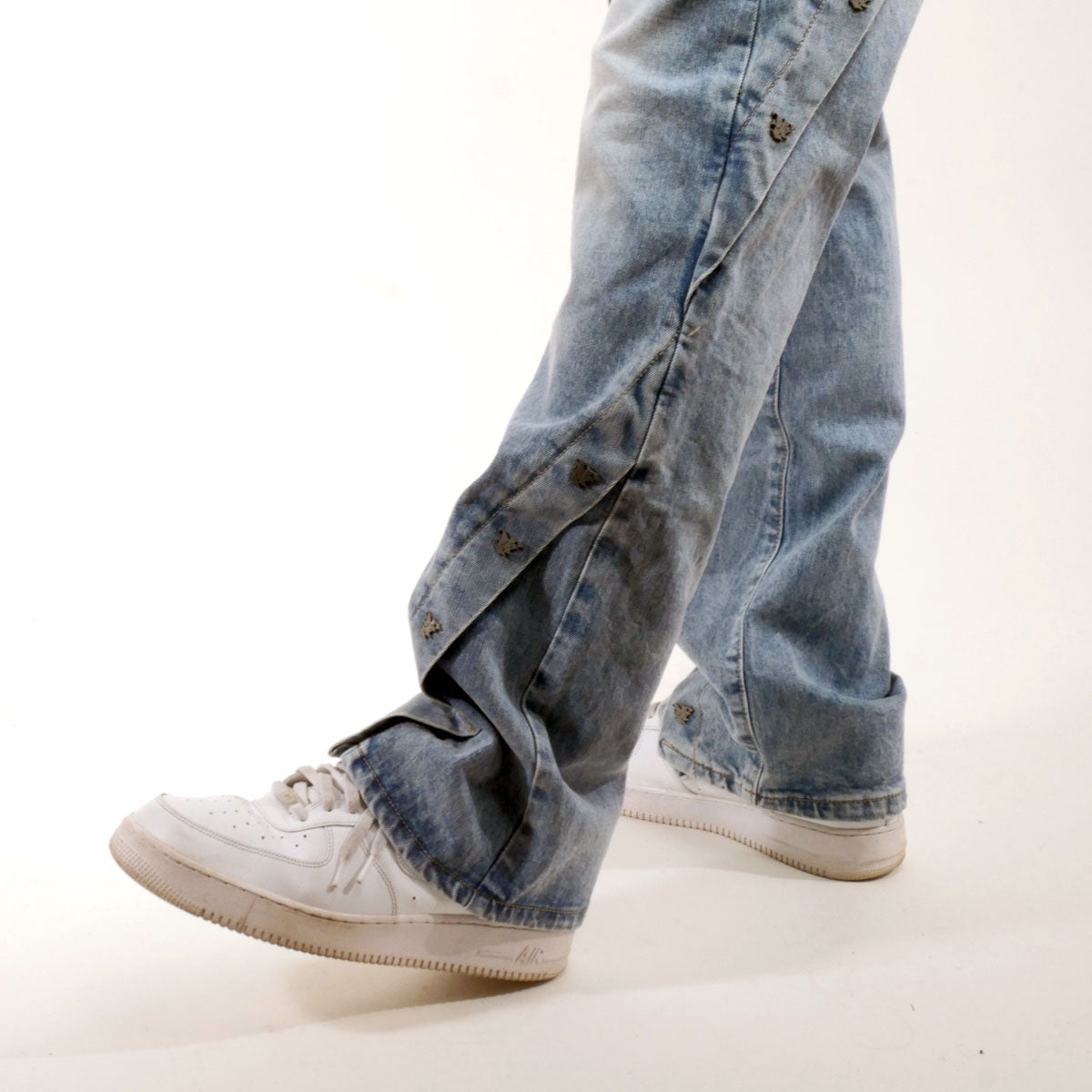 Studded premium western fit denim pant Medium Blue by Vicious - 2