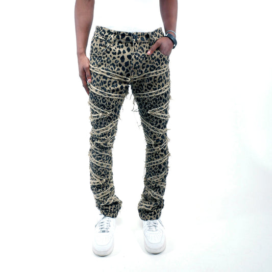 Premium flared embellished / stones pant Brown by Vicious - 0