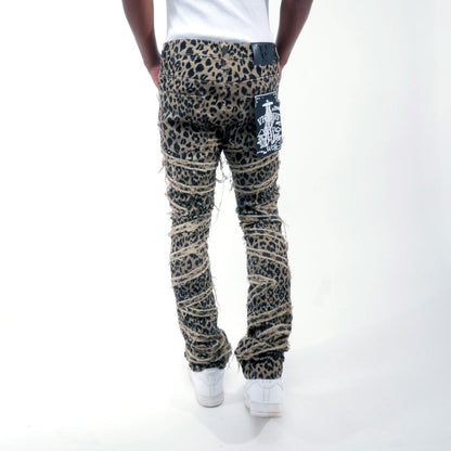Premium flared embellished / stones pant Brown by Vicious - 2