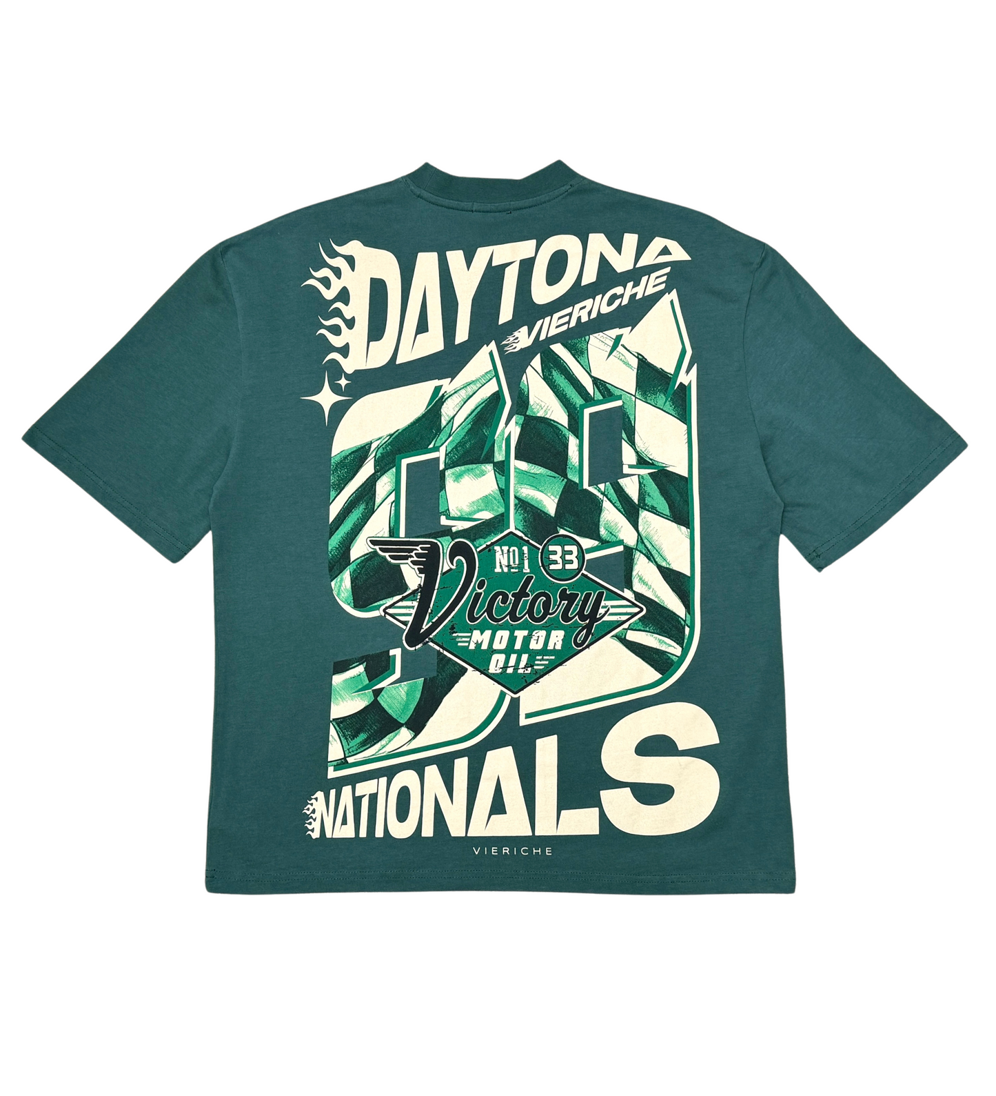 Daytona Nationals Tee - Green - 3 | By Vie+Riche | Humen Brand