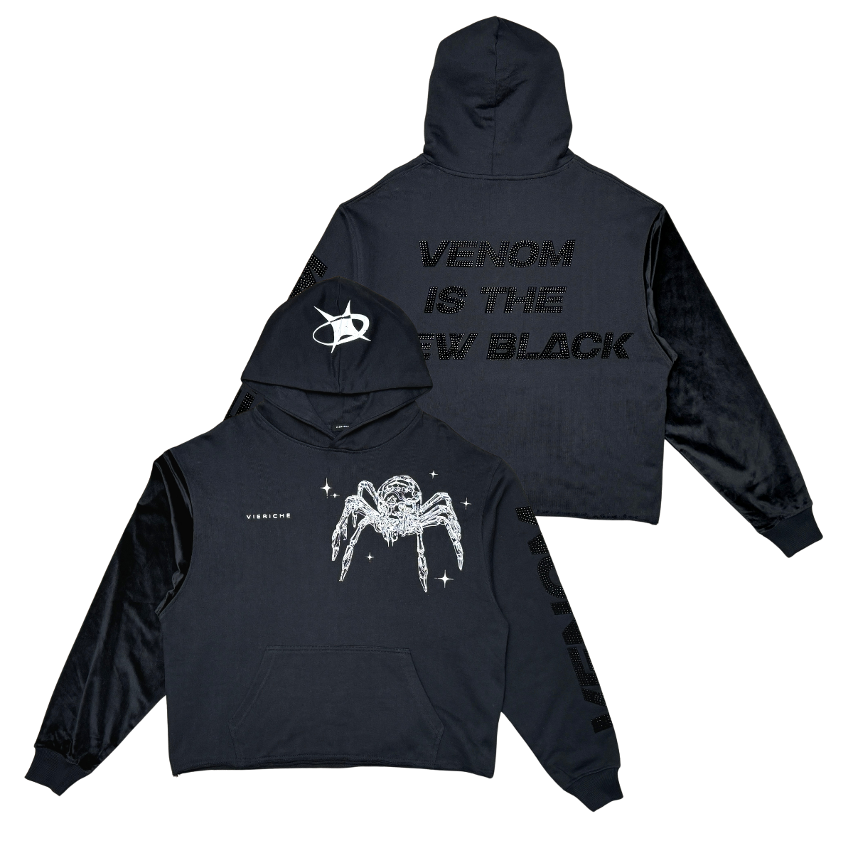 Venom biker cropped hoodie by Vie+Riche, view 10