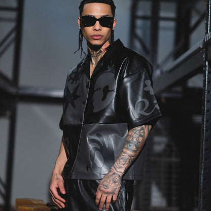 Tribal colorblock button up set Black / Offwhite by Vie+Riche
 - 3