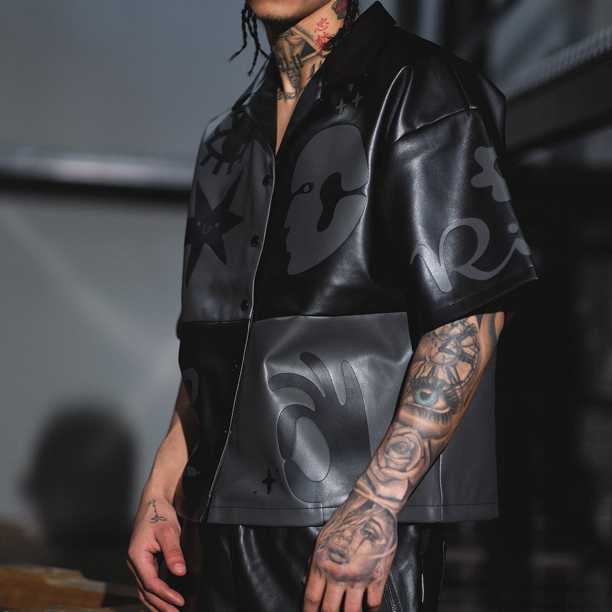 Tribal colorblock button up set Black / Offwhite by Vie+Riche
 - 4