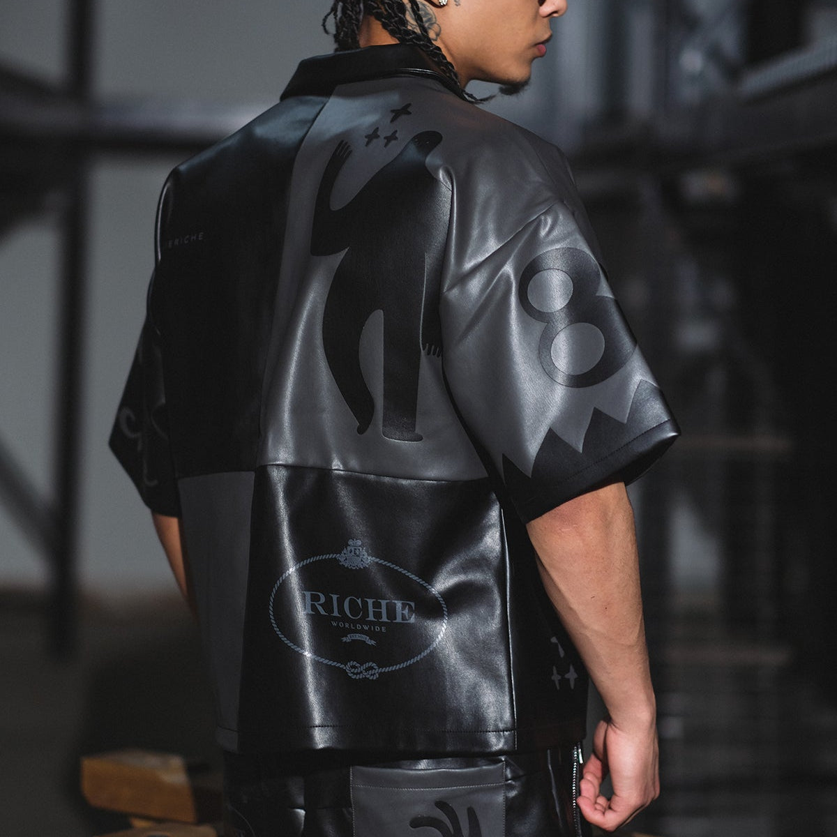 Tribal colorblock button up set Black / Offwhite by Vie+Riche
 - 5