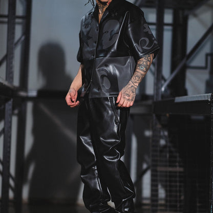 Tribal colorblock button up set Black / Offwhite by Vie+Riche
 - 6