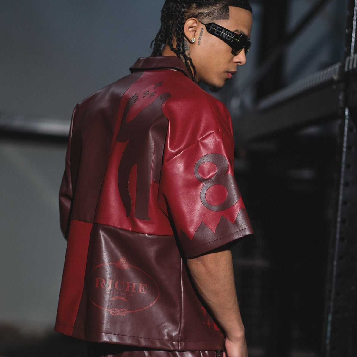 Tribal colorblock button up set Deep Red by Vie+Riche
 - 5