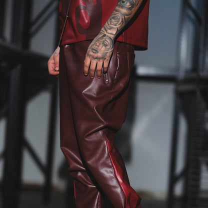 Tribal colorblock button up set Deep Red by Vie+Riche
 - 6