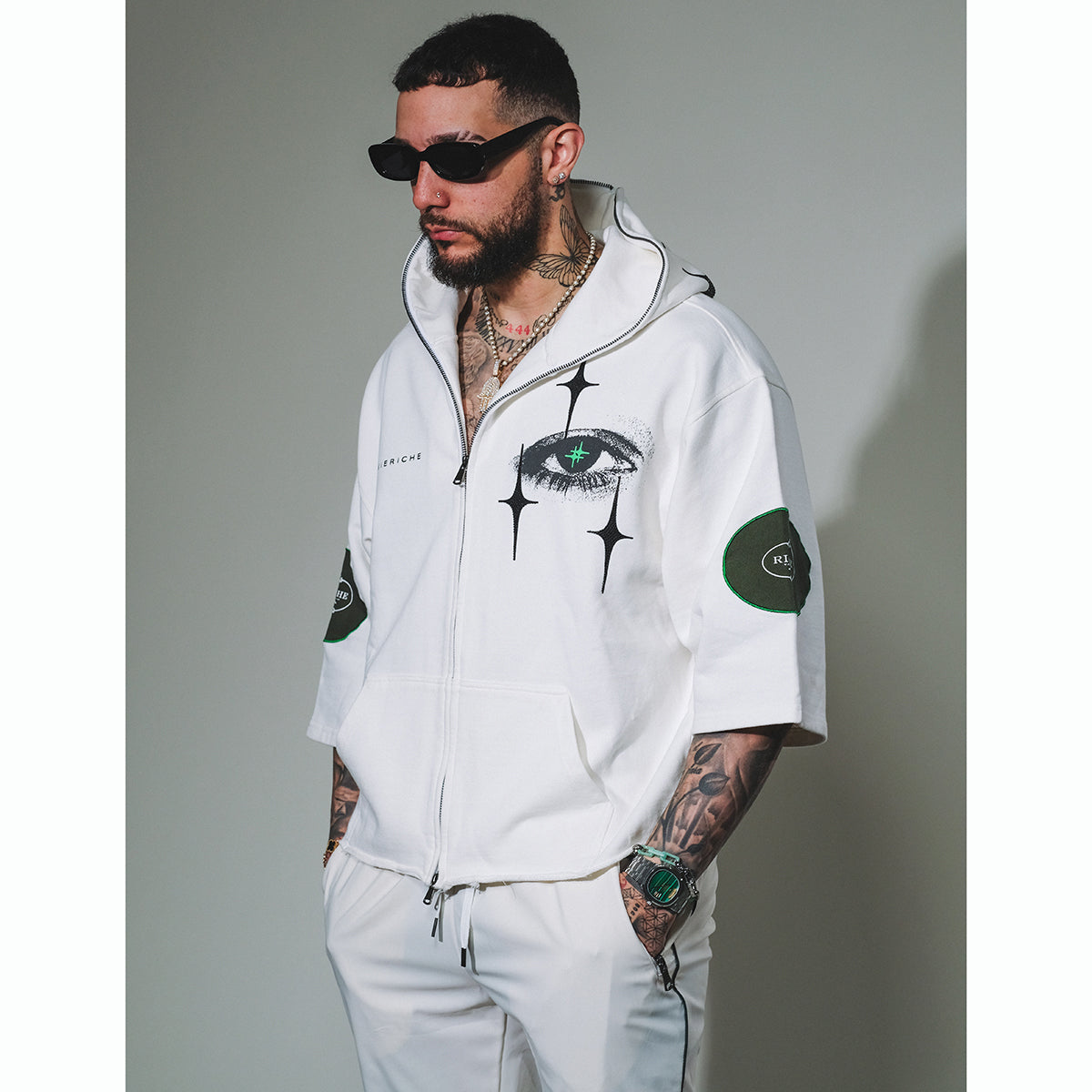 Digiworld zip hoodie by Vie+Riche, view 2