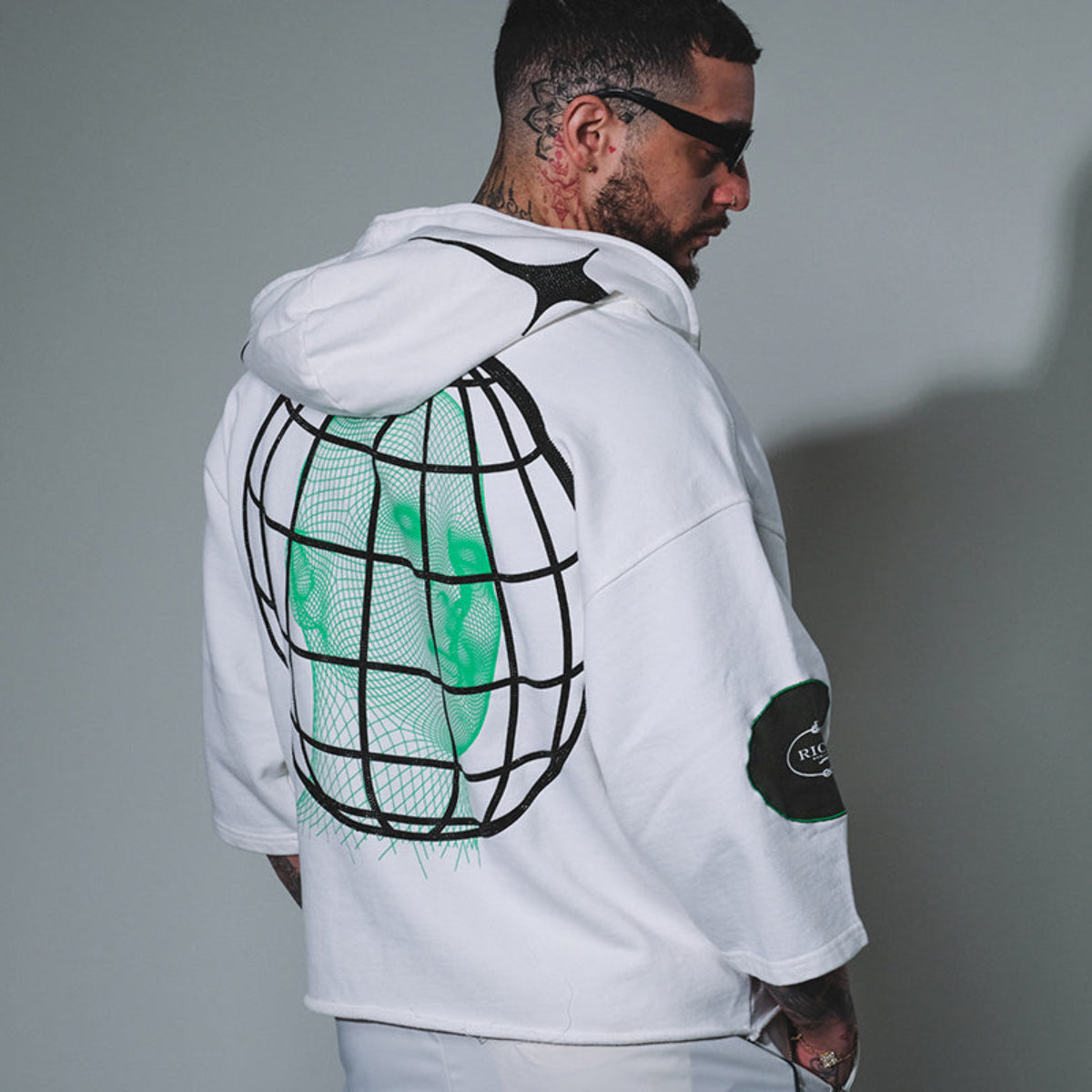 Digiworld zip hoodie by Vie+Riche, view 8