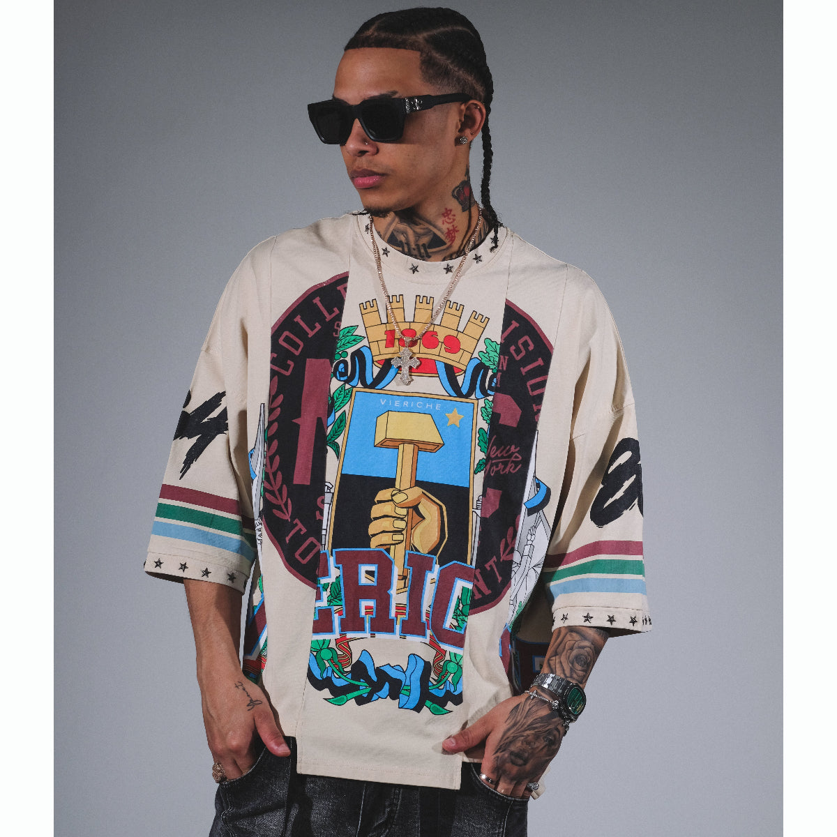 Mashup college team jersey Cream by Vie+Riche
 - 1