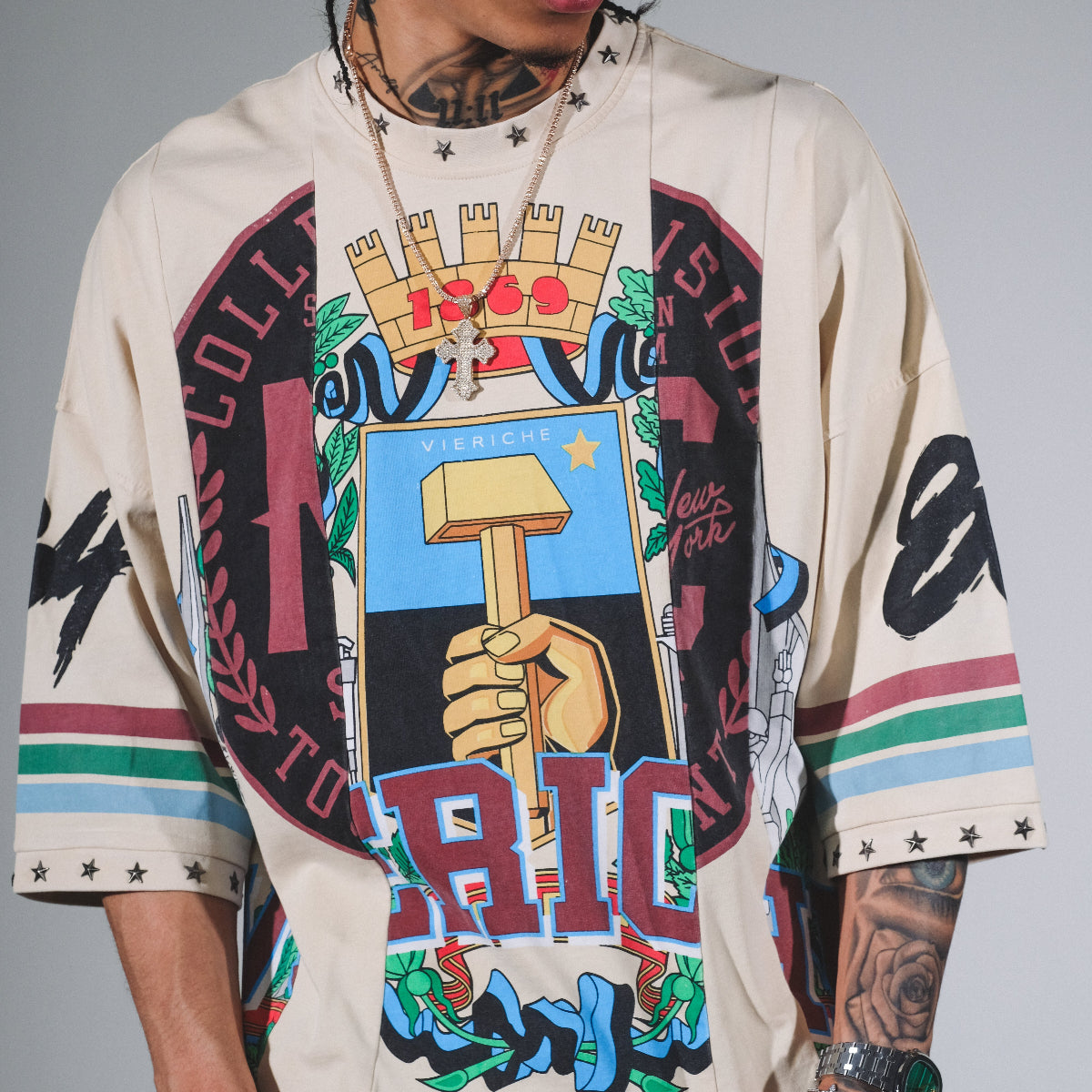 Mashup college team jersey Cream by Vie+Riche
 - 3