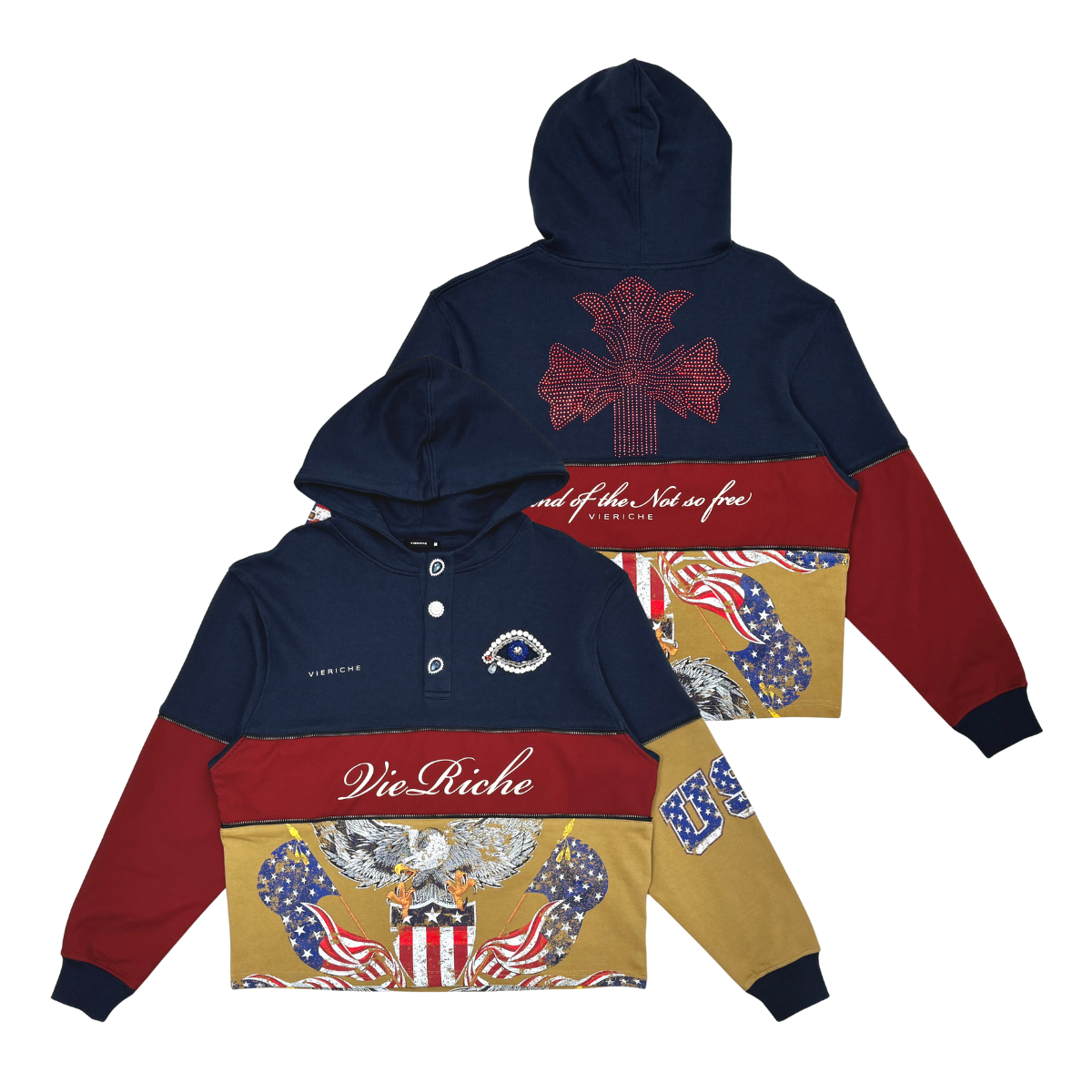 Mixmatch dreams hoodie by Vie+Riche, view 6