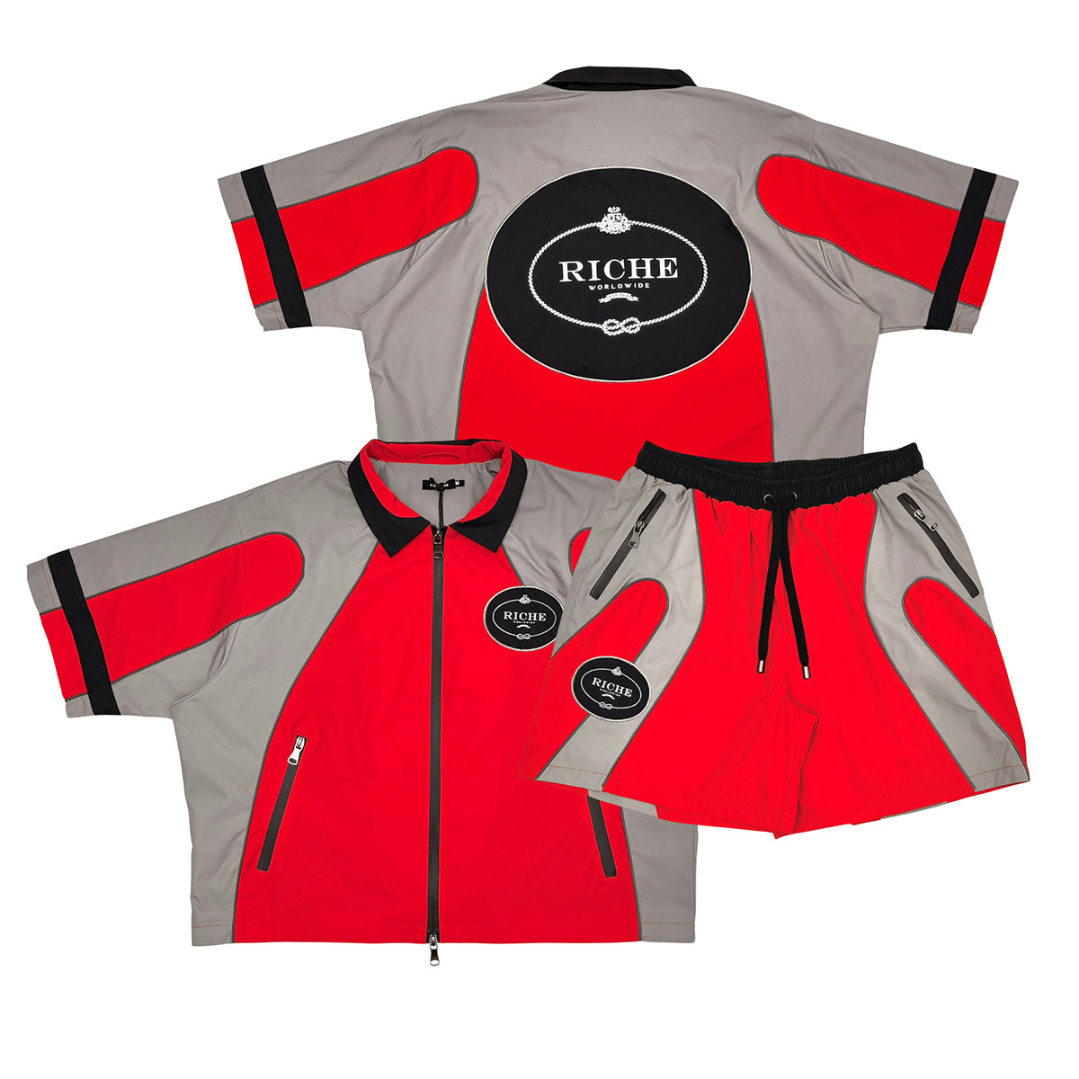 Nylon biker jacket set by VIERICHEPARIS, view 23