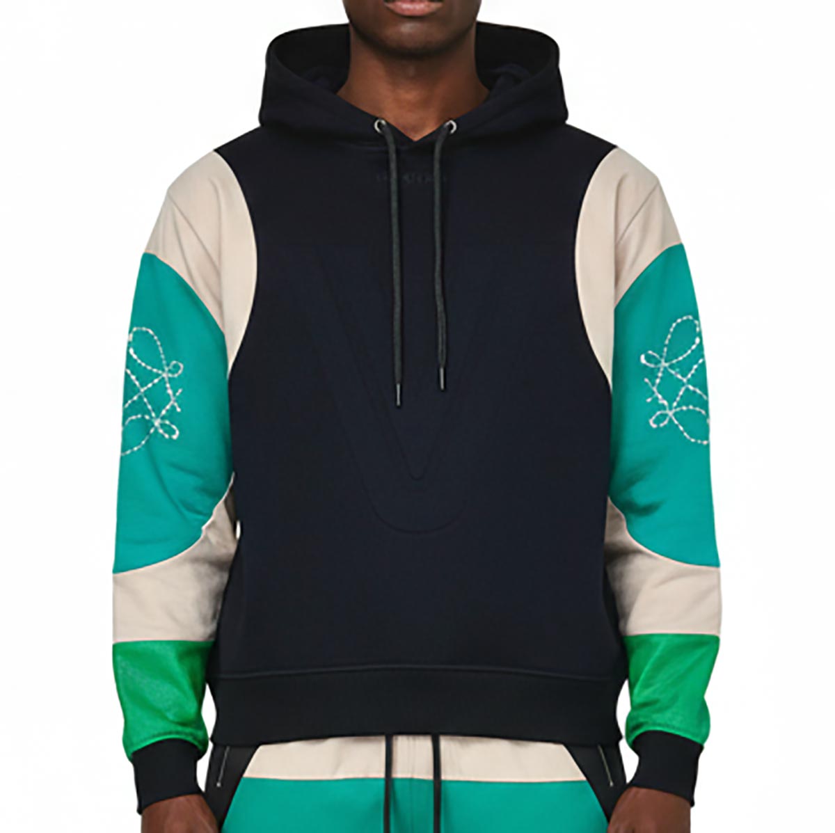 Embossed v hoodie Black by Vie+Riche
 - 1