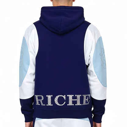 Embossed v hoodie Navy by Vie+Riche
 - 2
