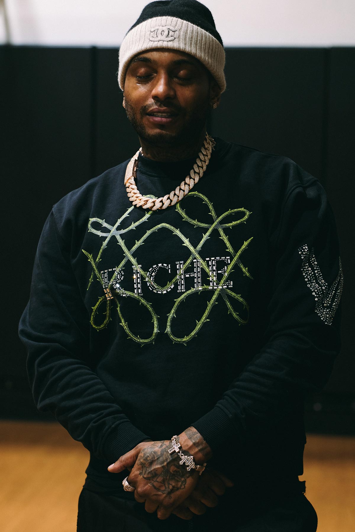 Live rose crew Black by Vie+Riche
 - 6