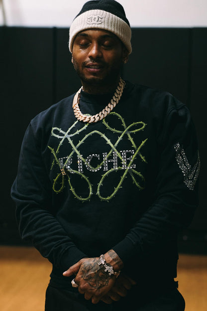 Live rose crew Black by Vie+Riche
 - 6