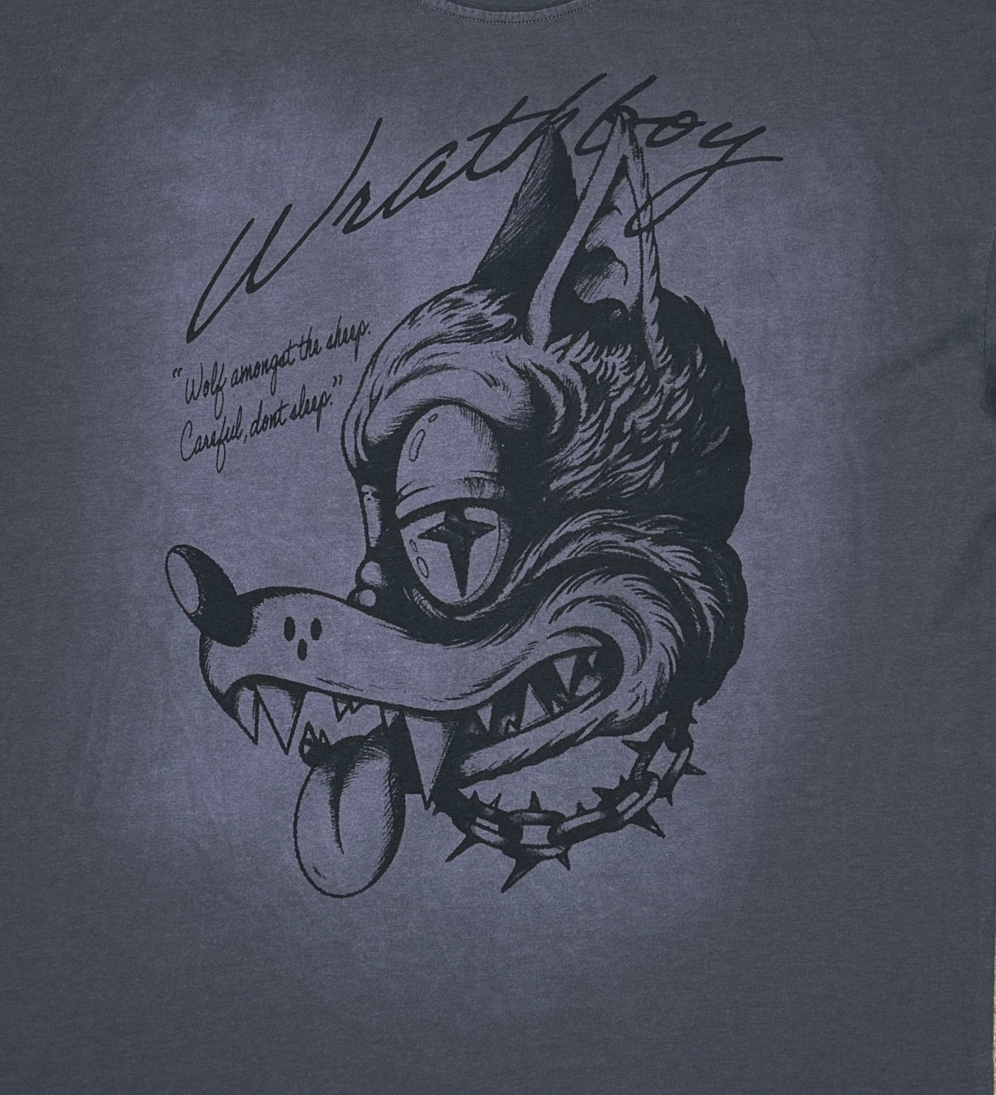 Wrathboy wolf head gothic tee