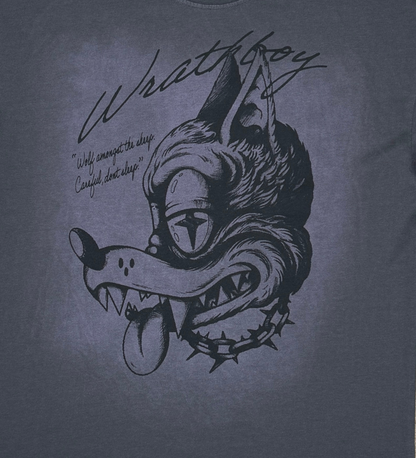 Wrathboy wolf head gothic tee