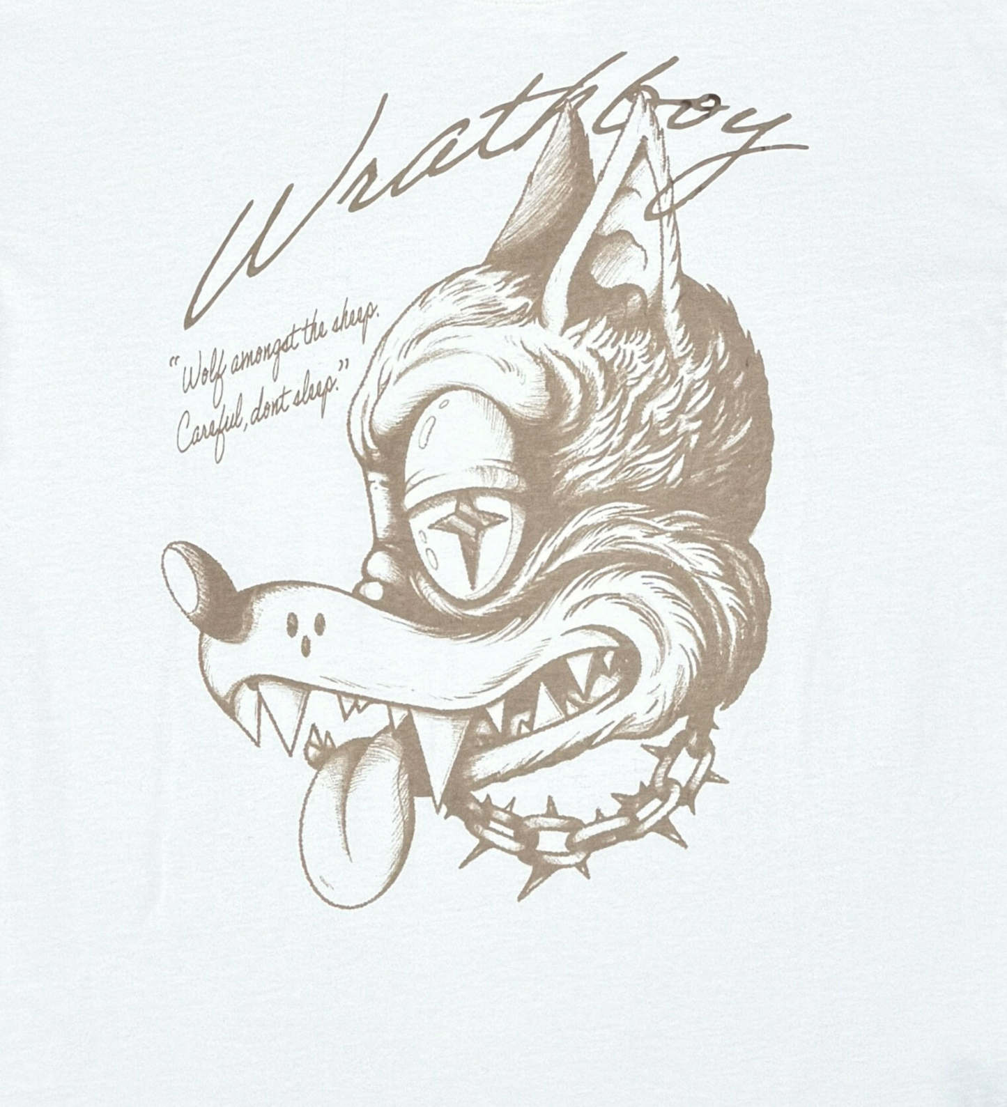 Wrathboy wolf head gothic tee