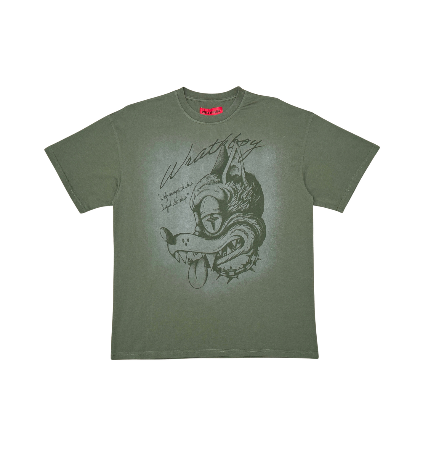 Wrathboy wolf head gothic tee