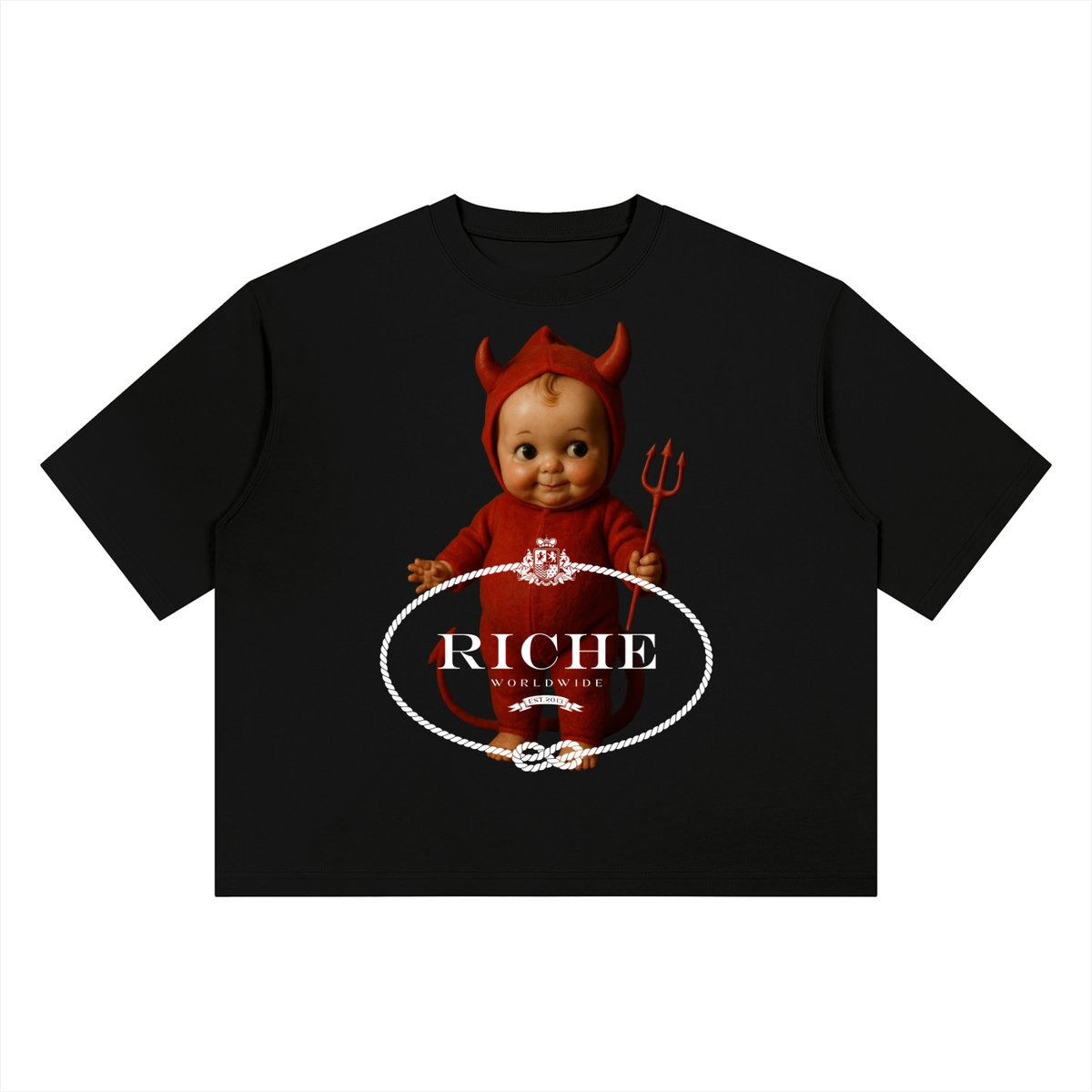 Naughty but nice Heavyweight Boxy T-Shirt by VIERICHEPARIS, view 3