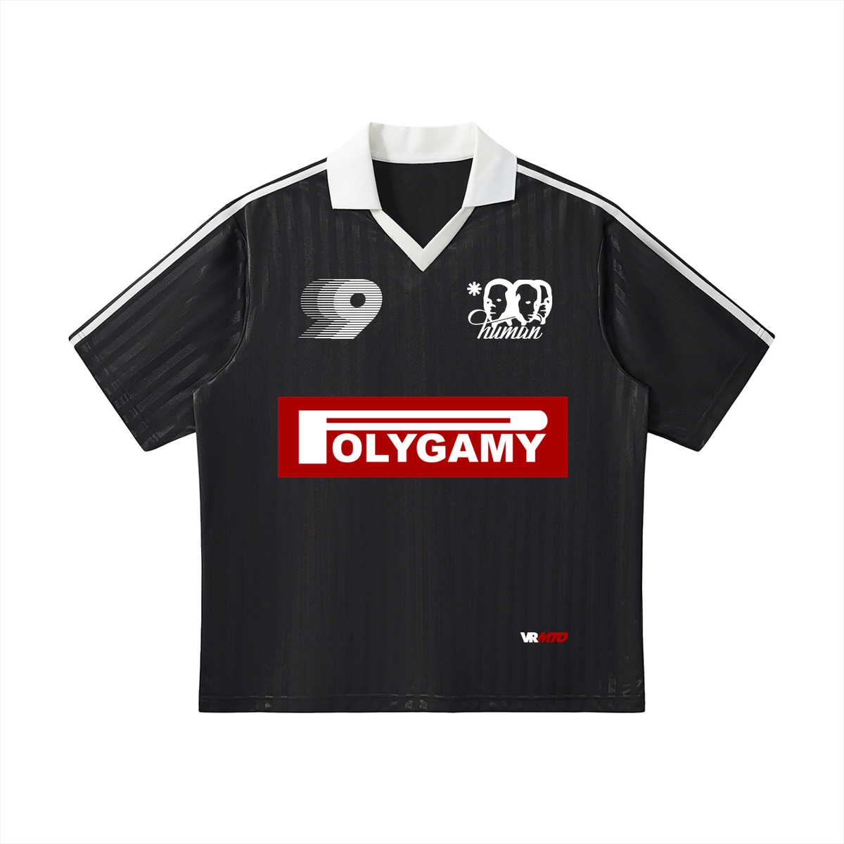 Polygamy striped soccer jersey by Vie+Riche, view 3