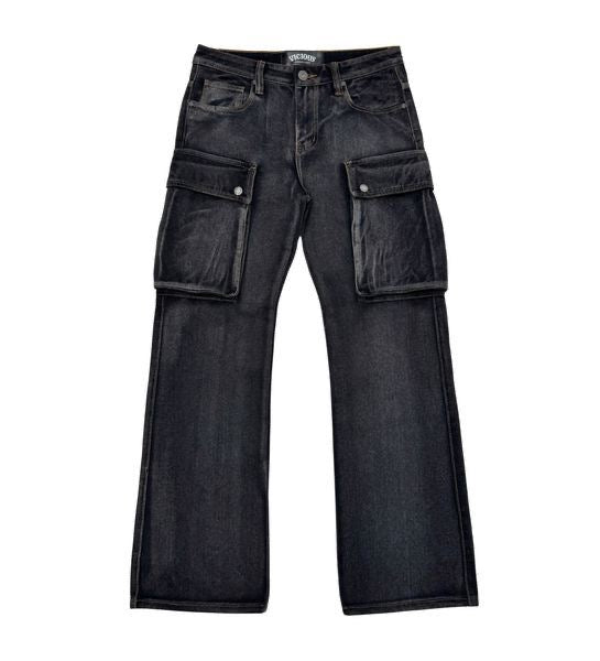 Premium side cargo western fit denim pant By Vicious-1