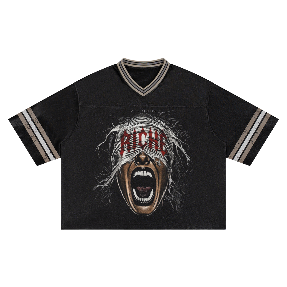 Night Scream Striped Soccer Jersey by Vie+Riche, view 3