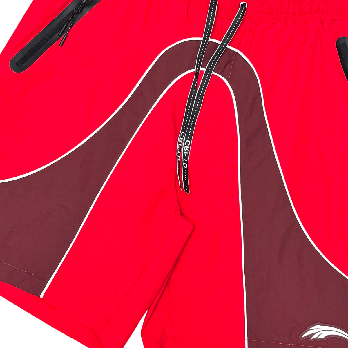 Wave hooded nylon short set by Crafted, view 8