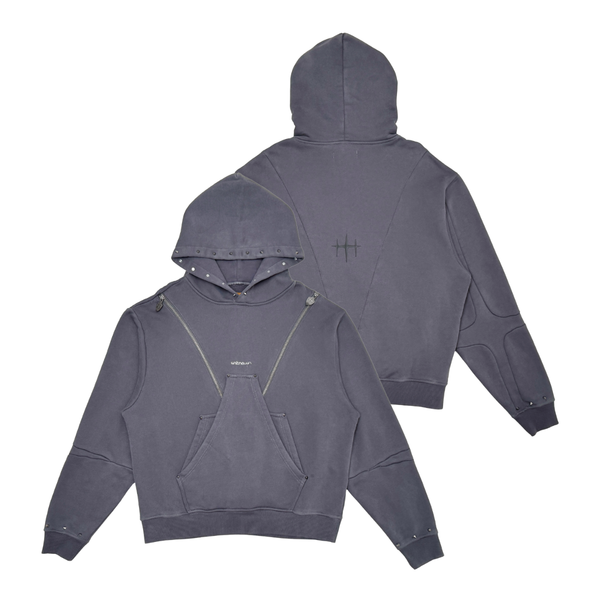 Garment-dyed, heavyweight cotton fleece hoodie by Unknown, view 1