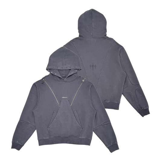 Garment-dyed, heavyweight cotton fleece hoodie