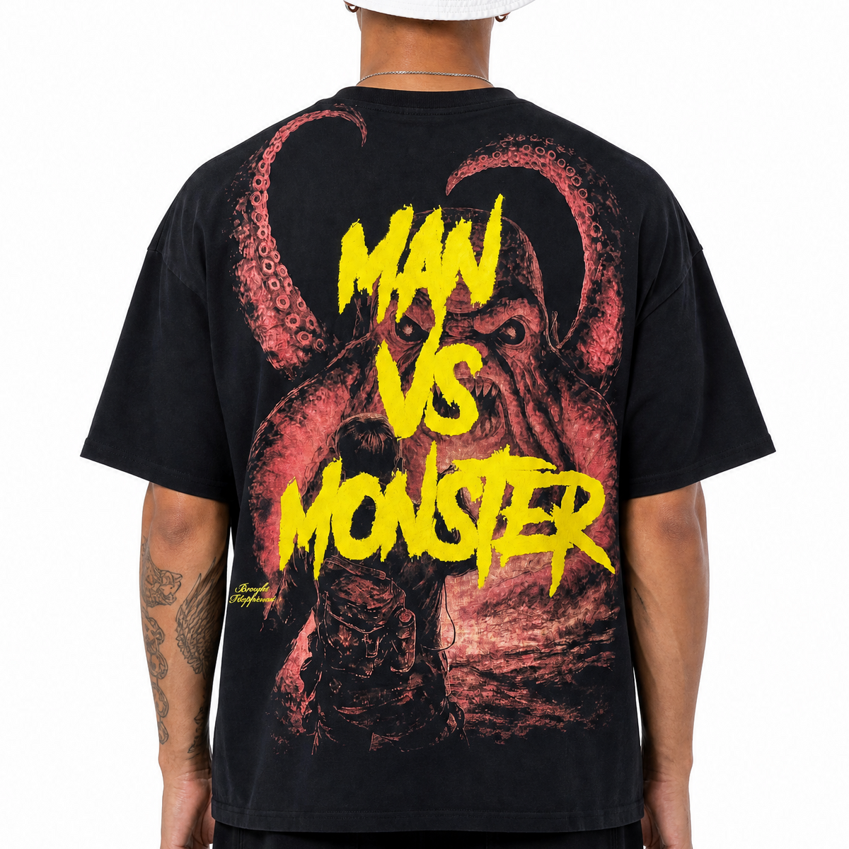 Man vs monster tee by Vie+Riche, view 2