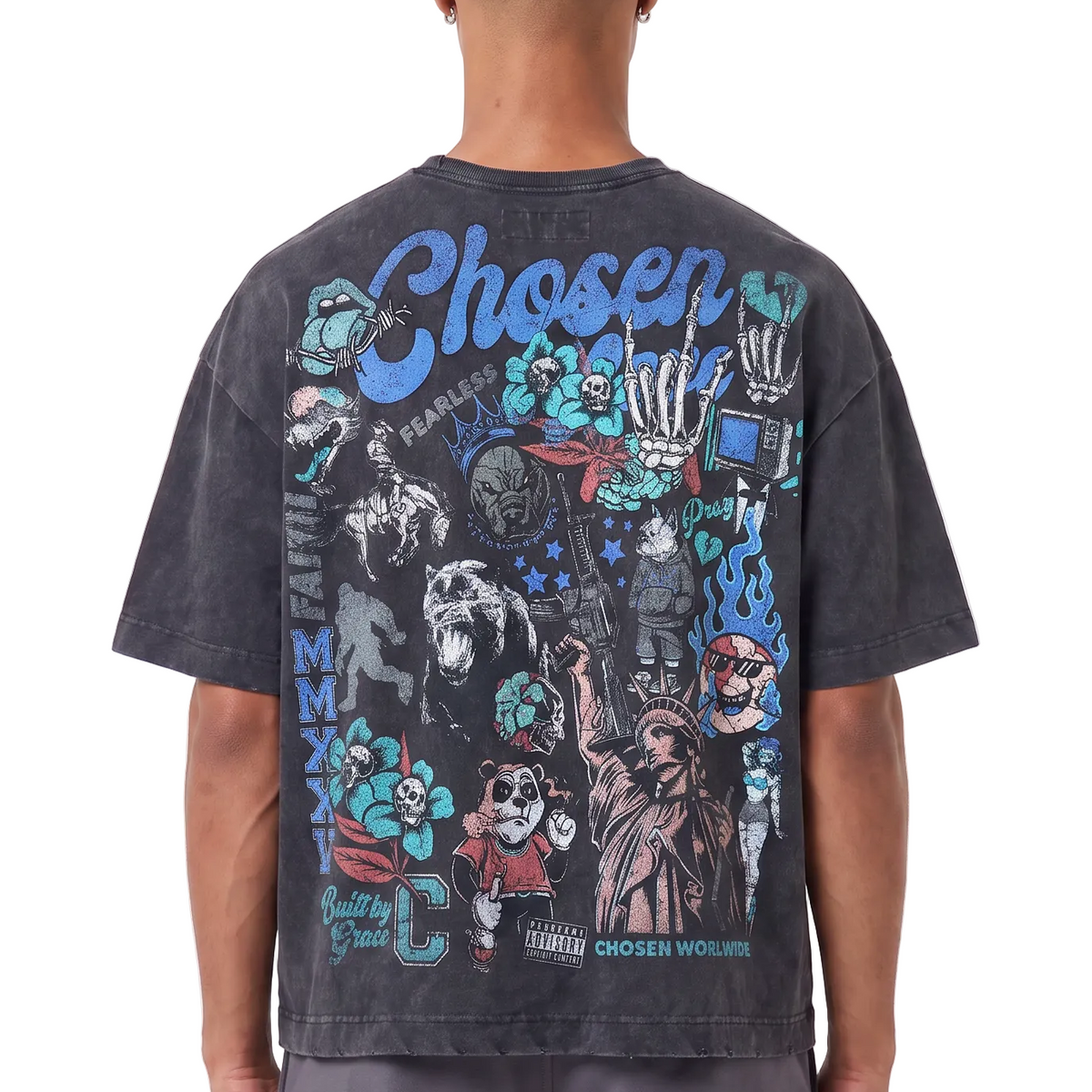 Chosen Floral Skeleton Tee by Chosen, view 2