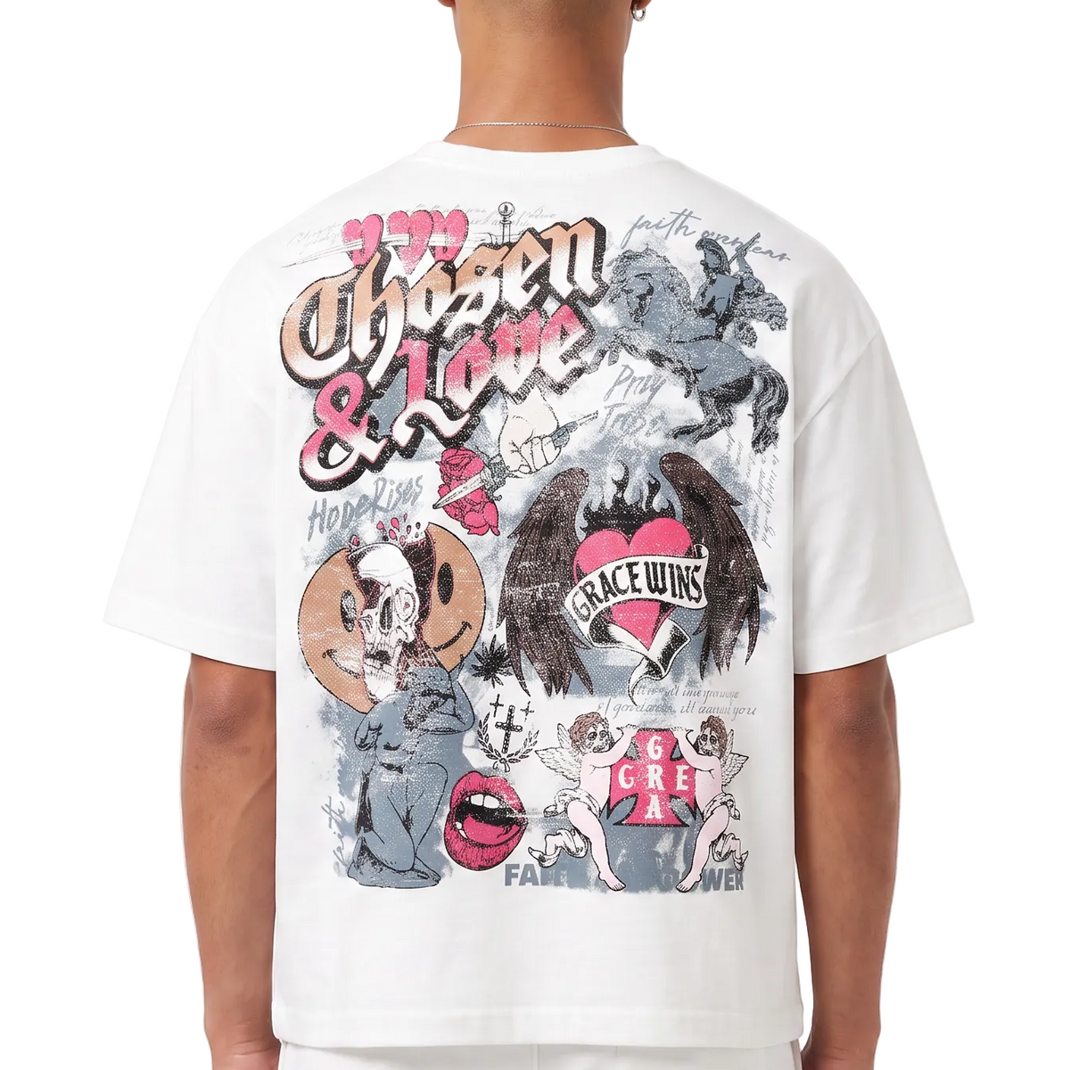 Chosen & Loved Vintage Angel Graphic Tee by VIERICHEPARIS, view 10