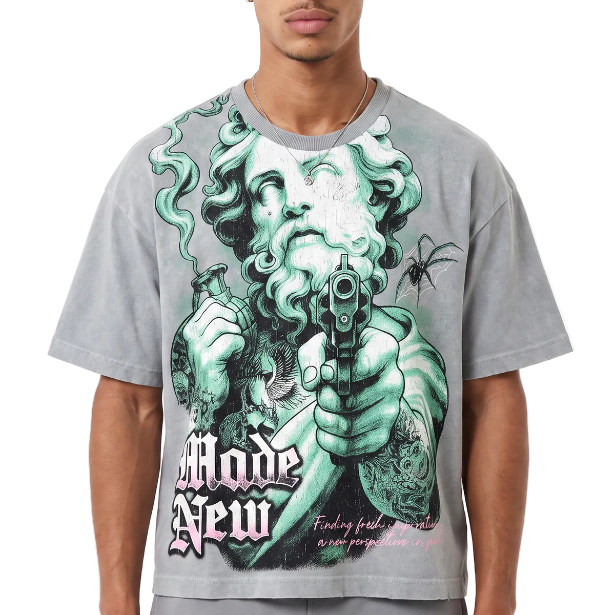Made New Statue Graphic Tee by VIERICHEPARIS, view 7