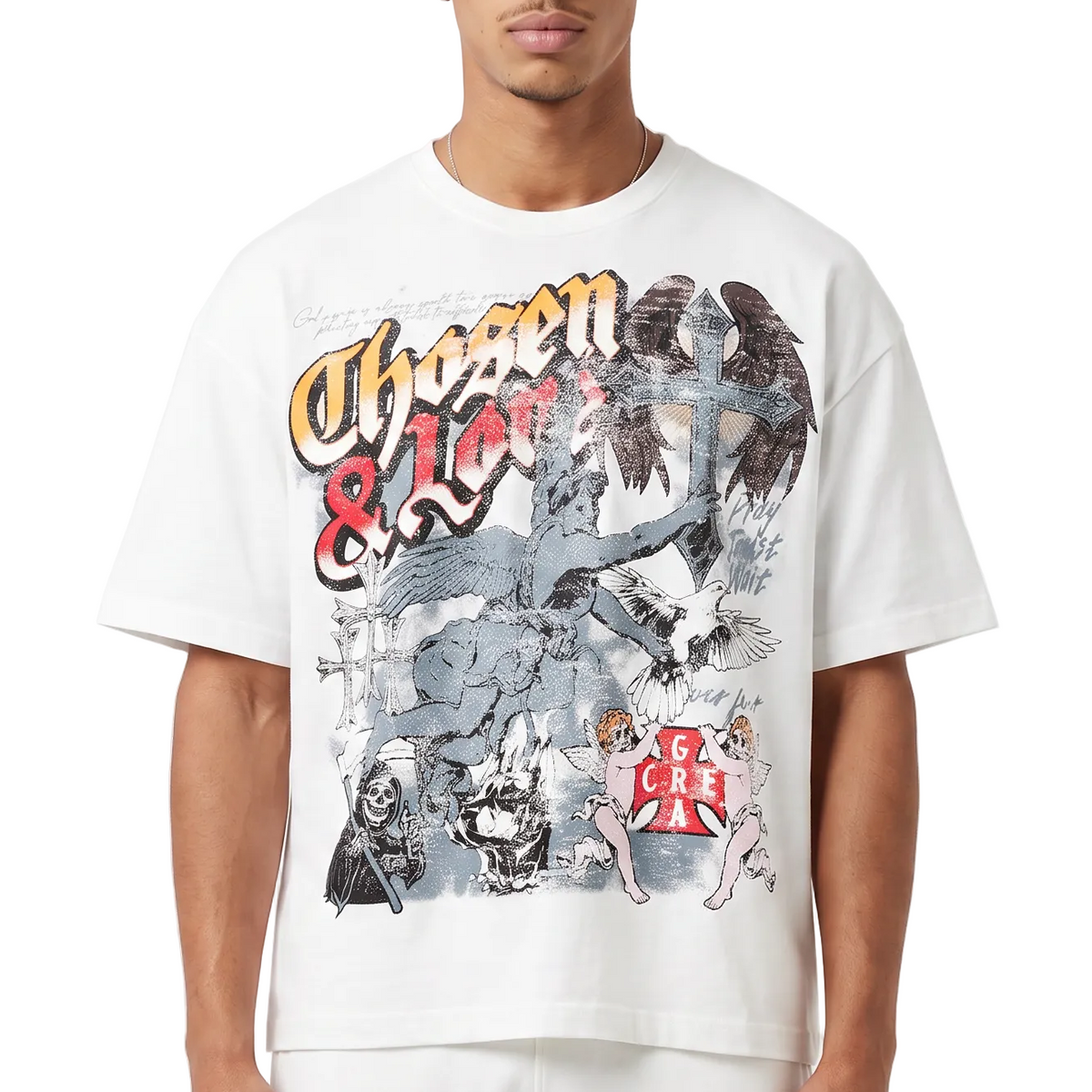 Chosen & Loved Vintage Angel Graphic Tee by VIERICHEPARIS, view 7